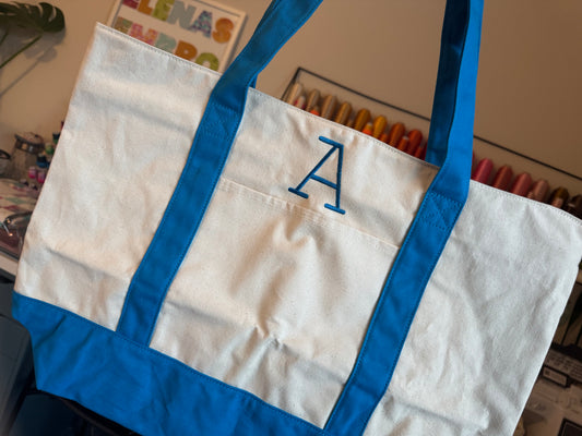 Monogram Zipper Tote