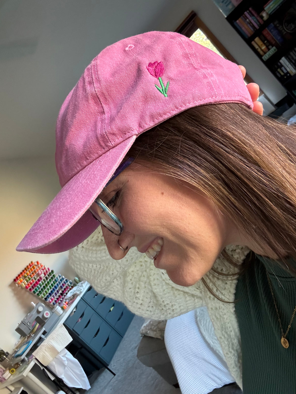 Hat with Side embroidery