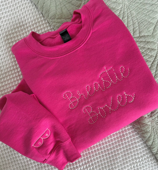 Cursive Breastie Boxes