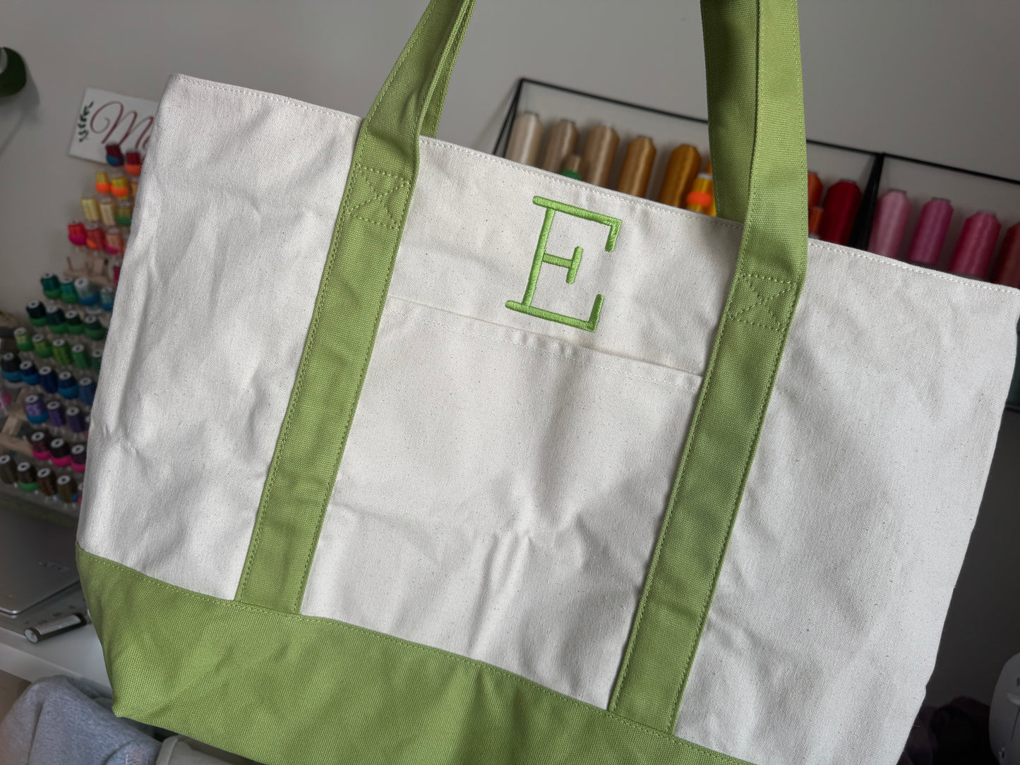 Monogram Zipper Tote